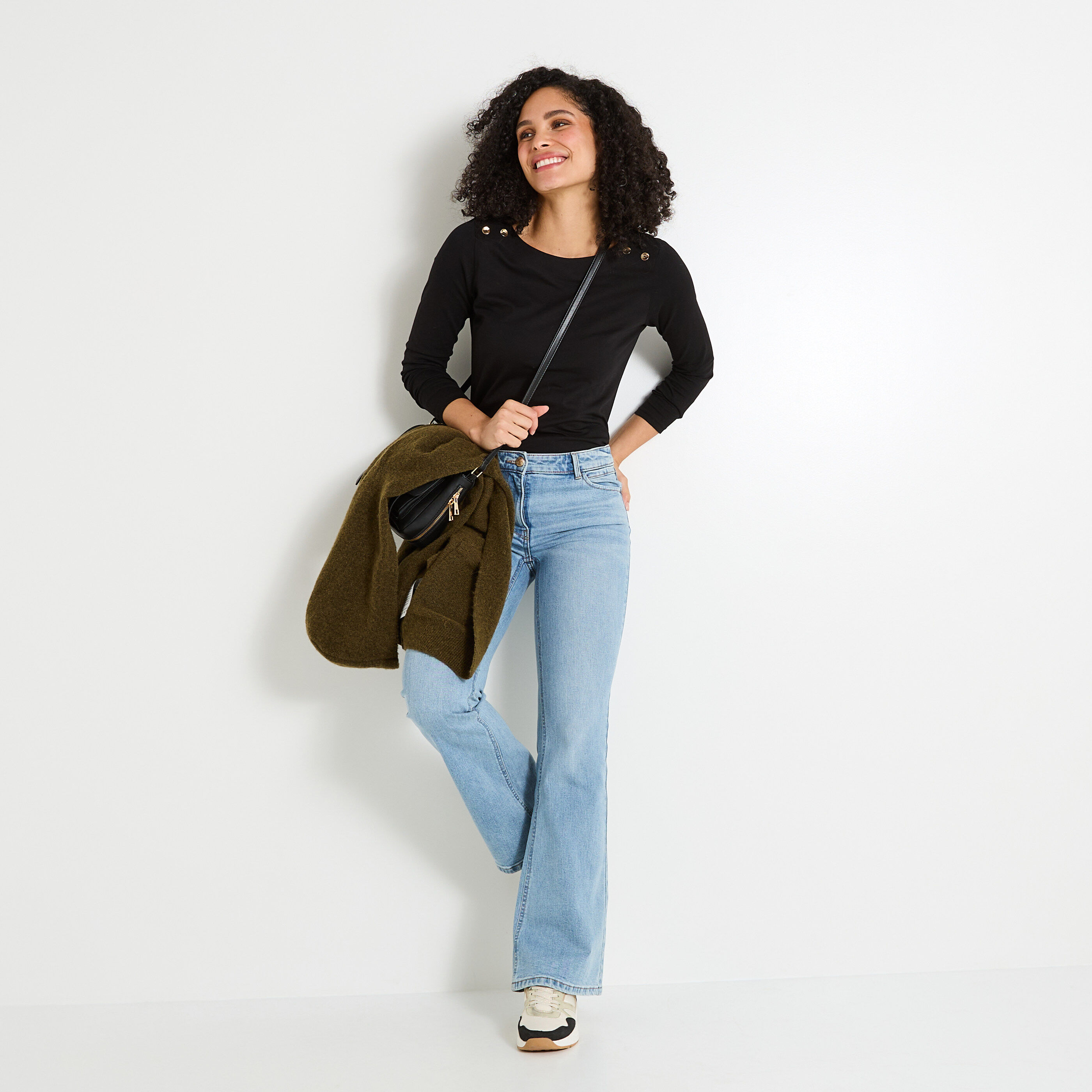 T-shirt col bateau femme