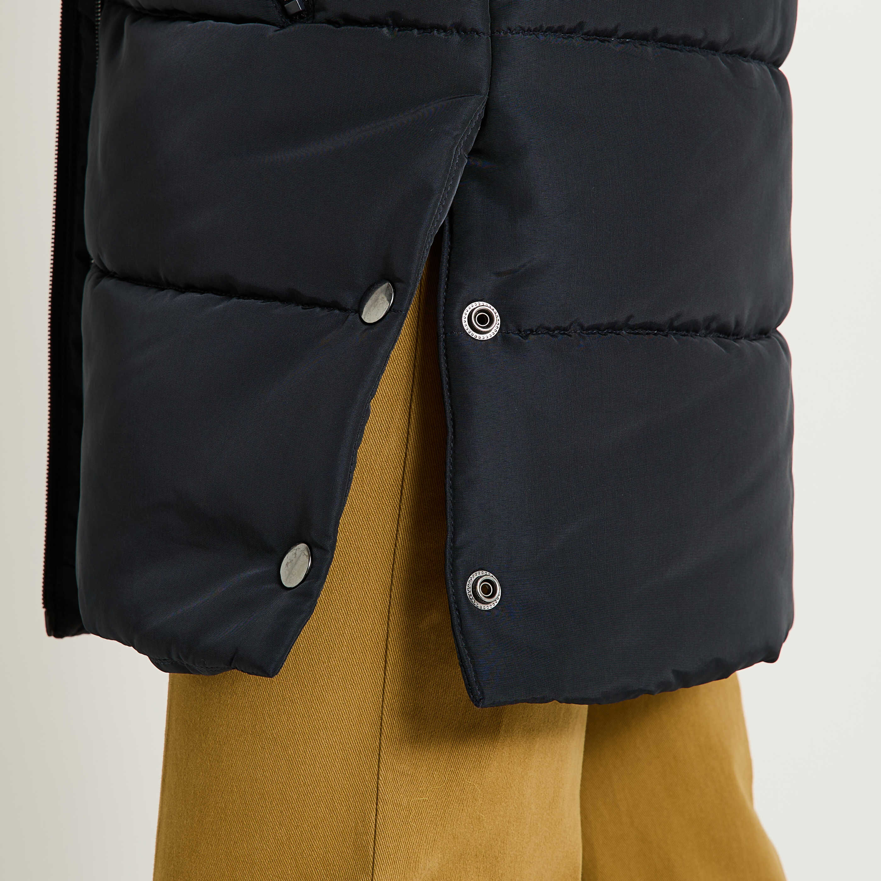 Doudoune longue &agrave; capuche amovible femme