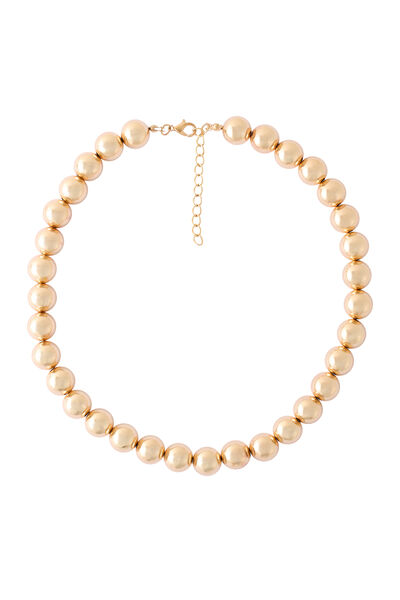 Collier perles dorées