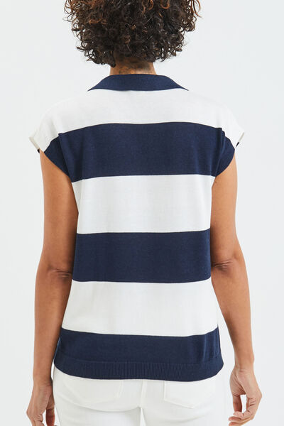 Polo rayé femme