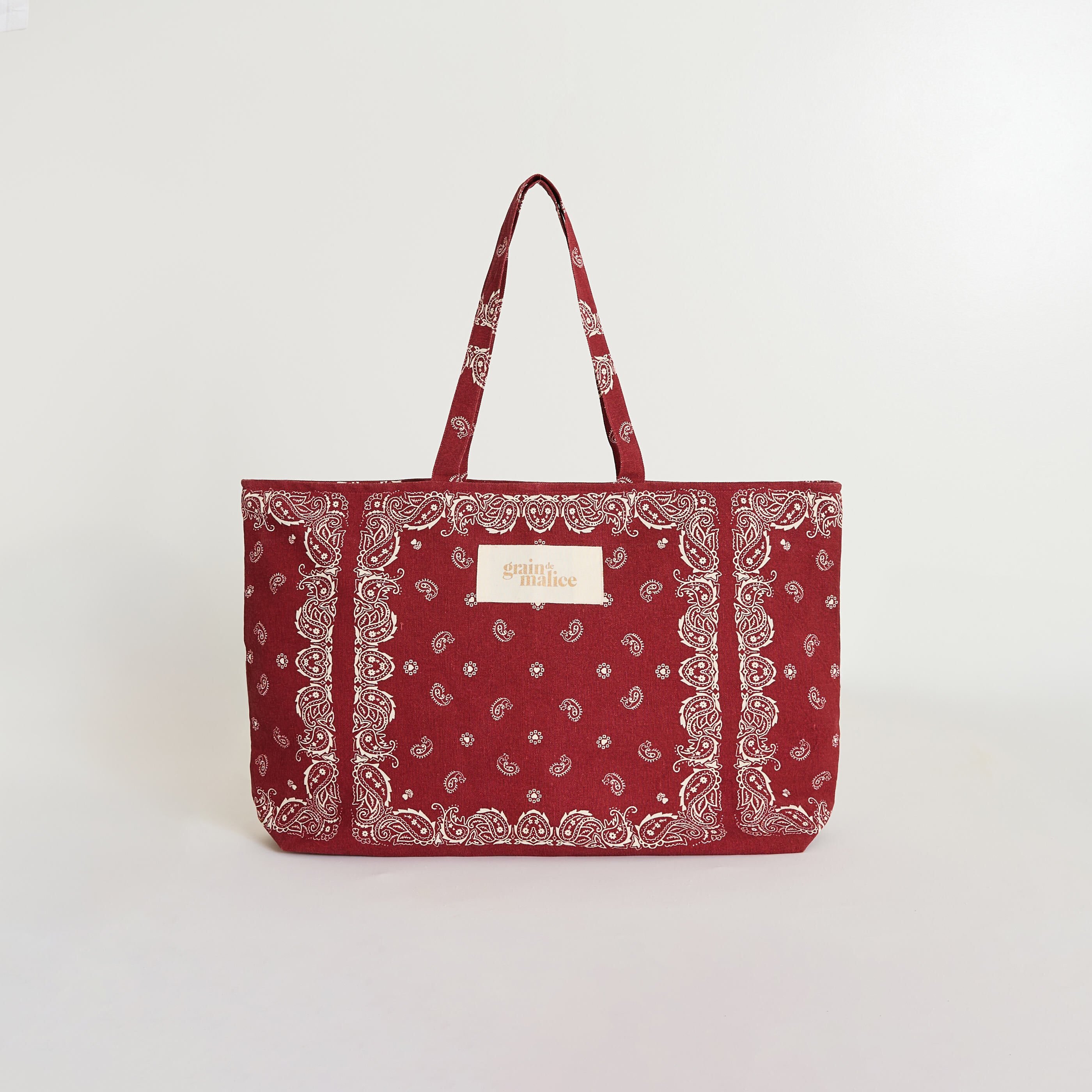 Tote bag zipp&eacute; imprim&eacute; femme