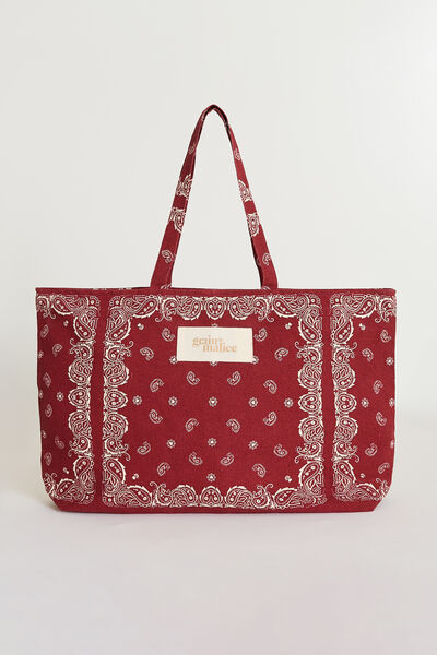 Tote bag zippé imprimé femme