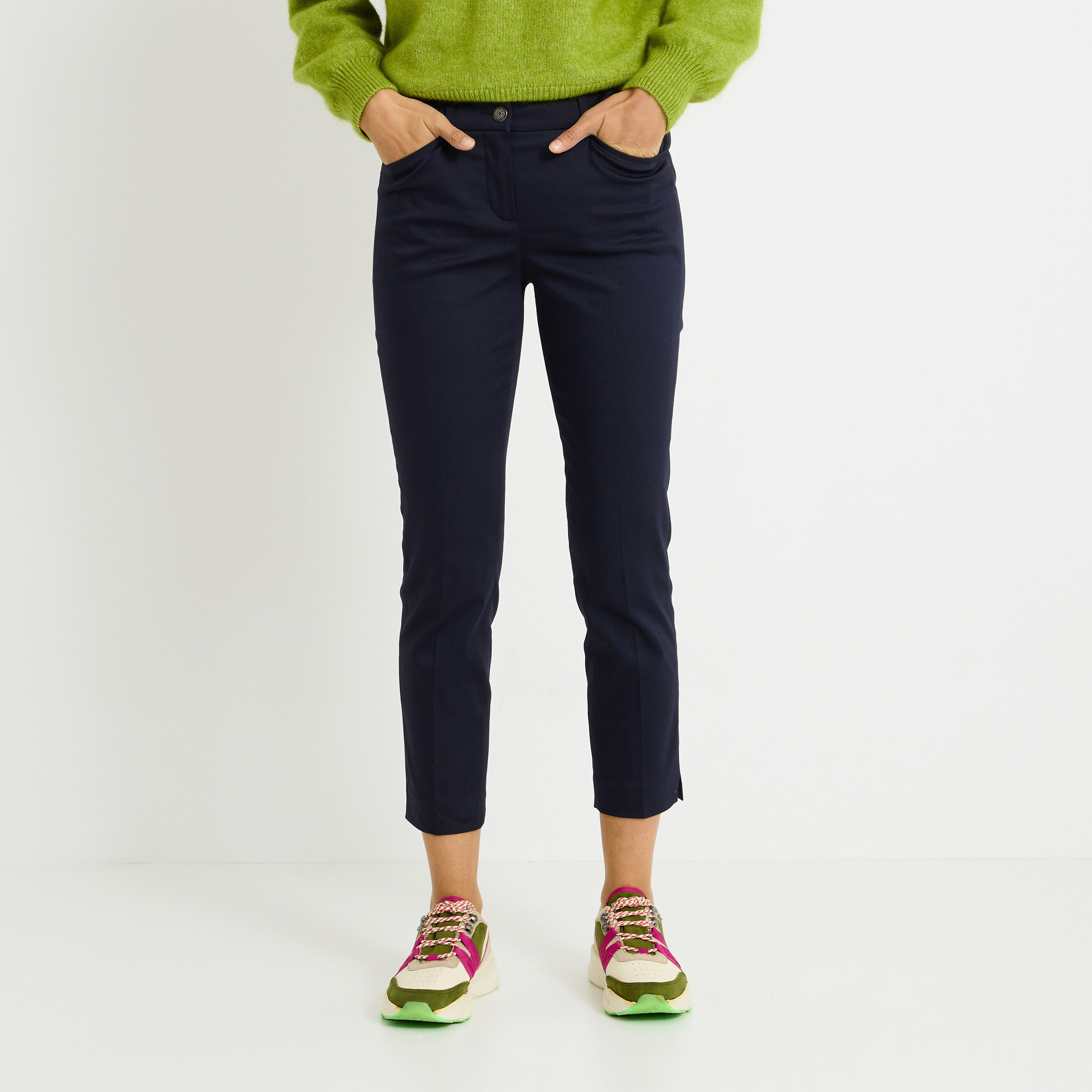 Pantalon cigarette raccourci femme