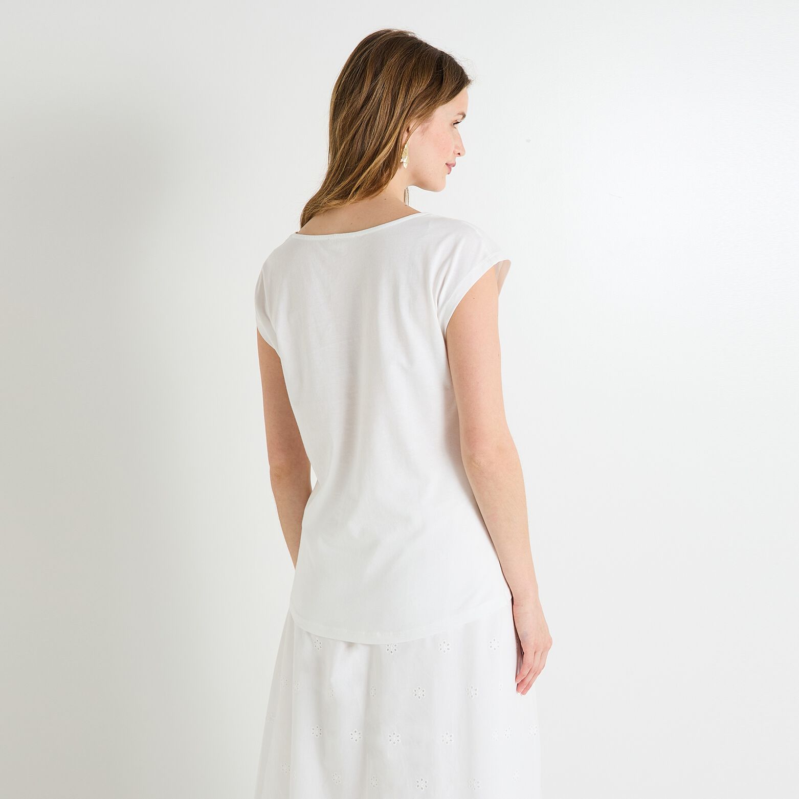 T-shirt col rond femme