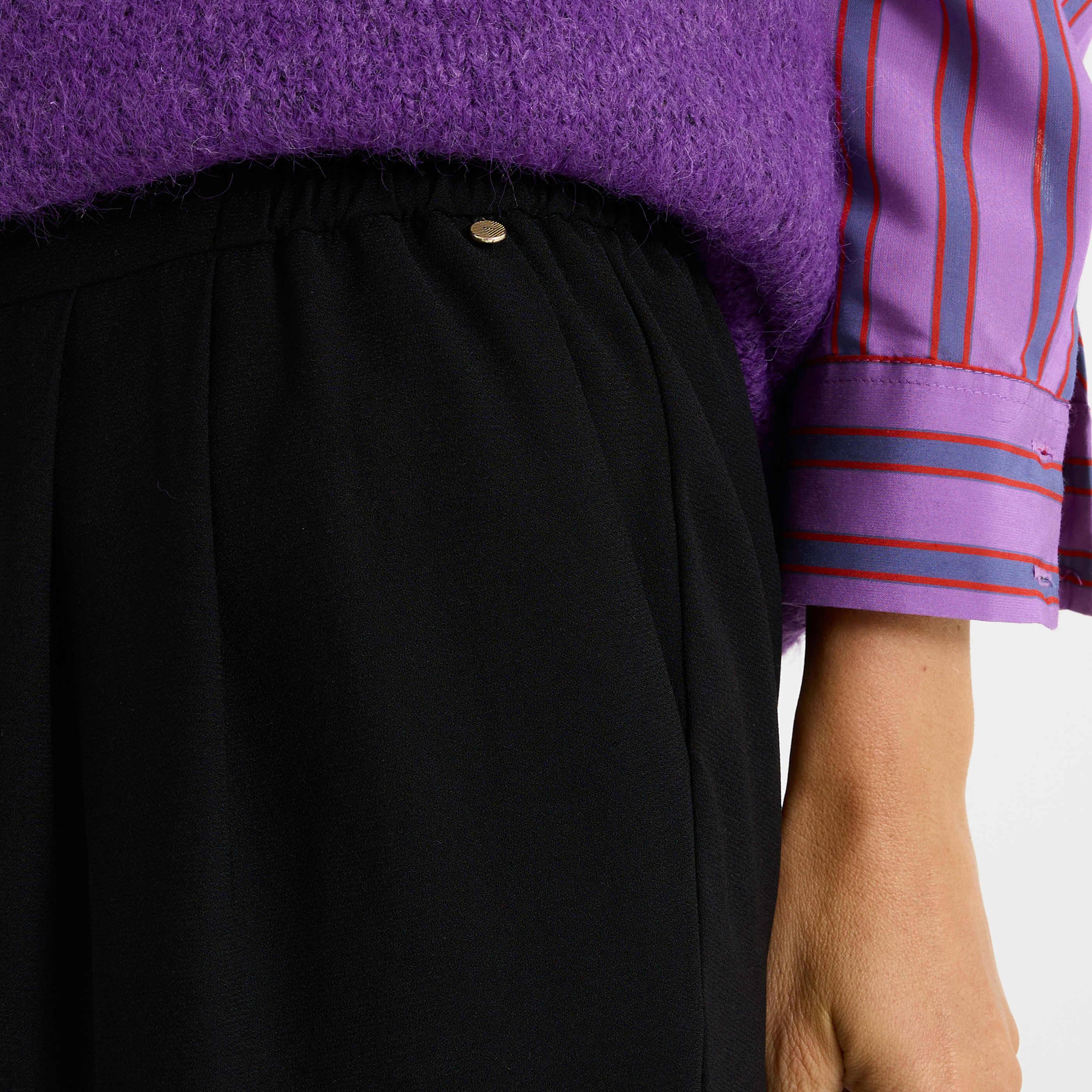 Pantalon fluide taille &eacute;lastiqu&eacute;e femme