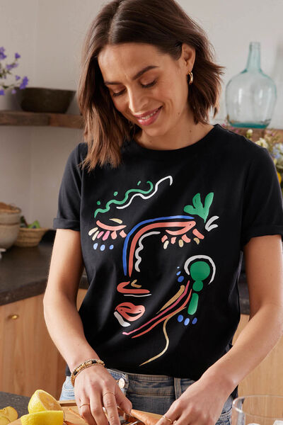 T-shirt col rond femme