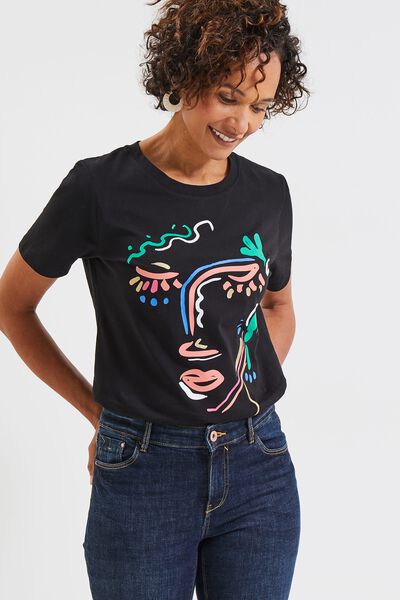 T-shirt col rond femme