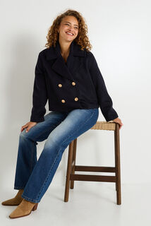 Caban court femme