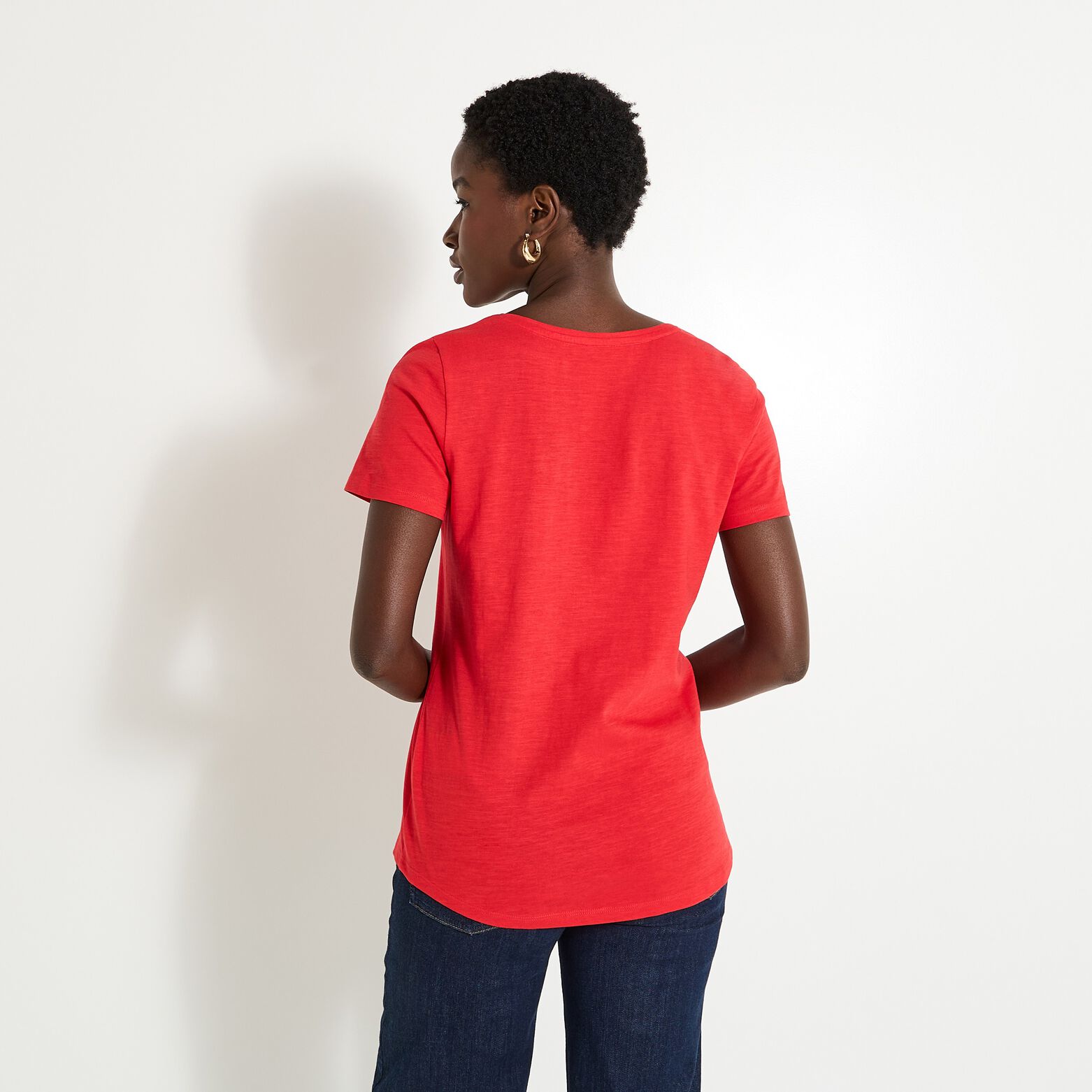 T-shirt col V femme