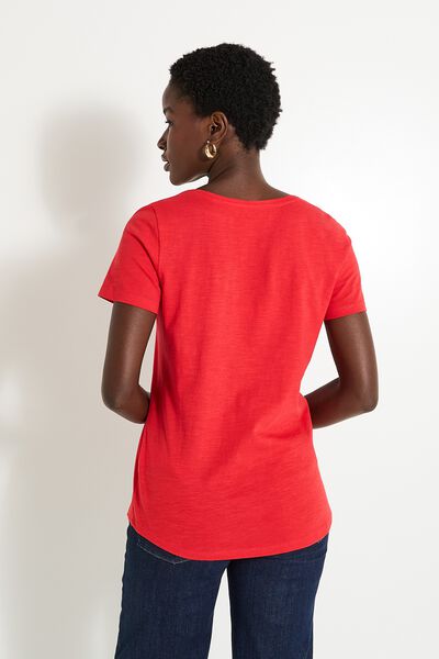 T-shirt col V femme