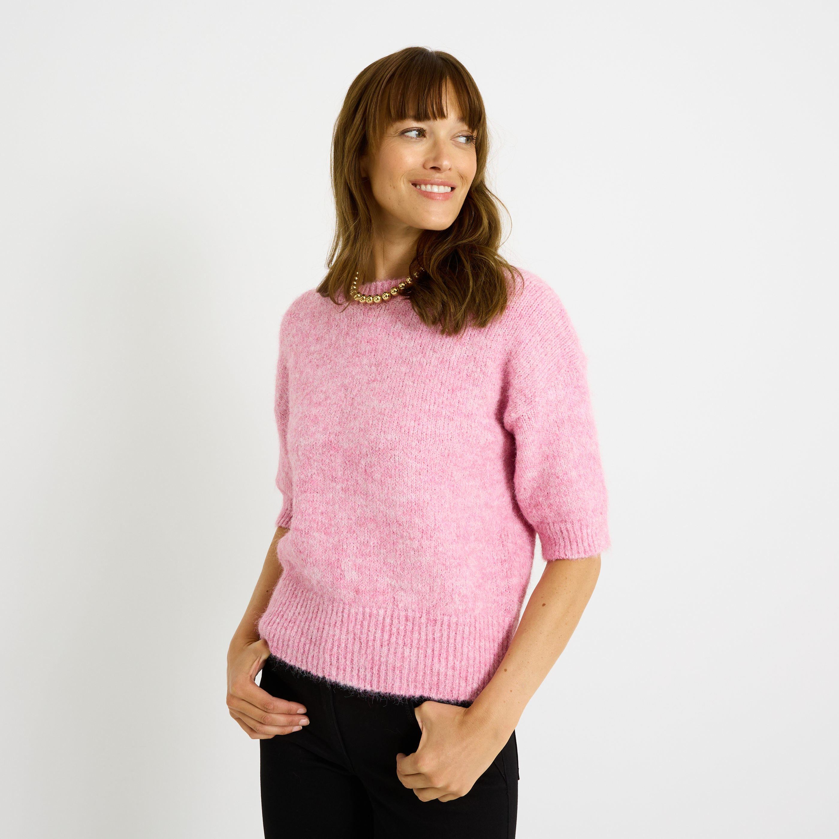 Pull manches courtes femme