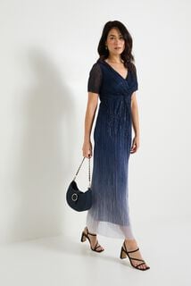 Robe longue irisée femme