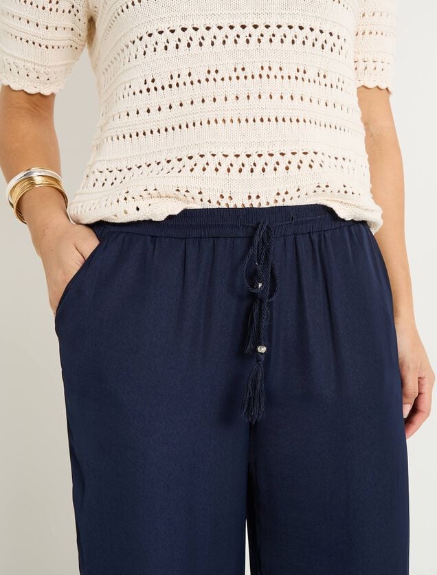 Pantalon large fluide femme