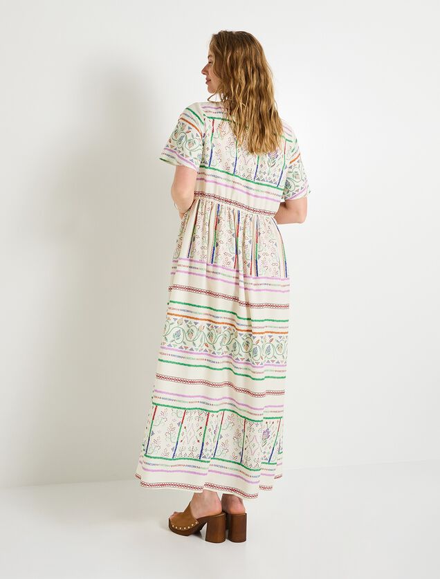 Robe longue bohème imprimée