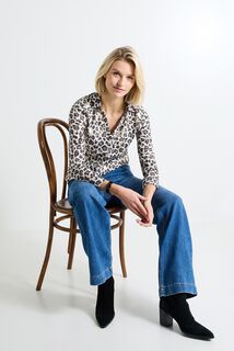 Chemise imprimé léopard femme