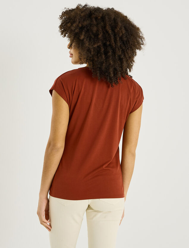 T-shirt col V femme 