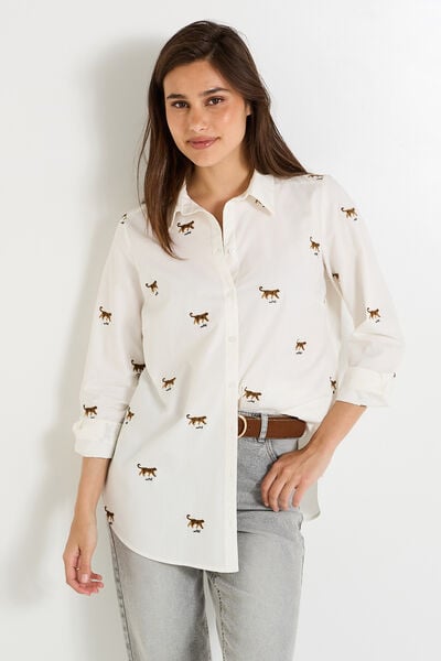 Chemise imprimé léopard femme