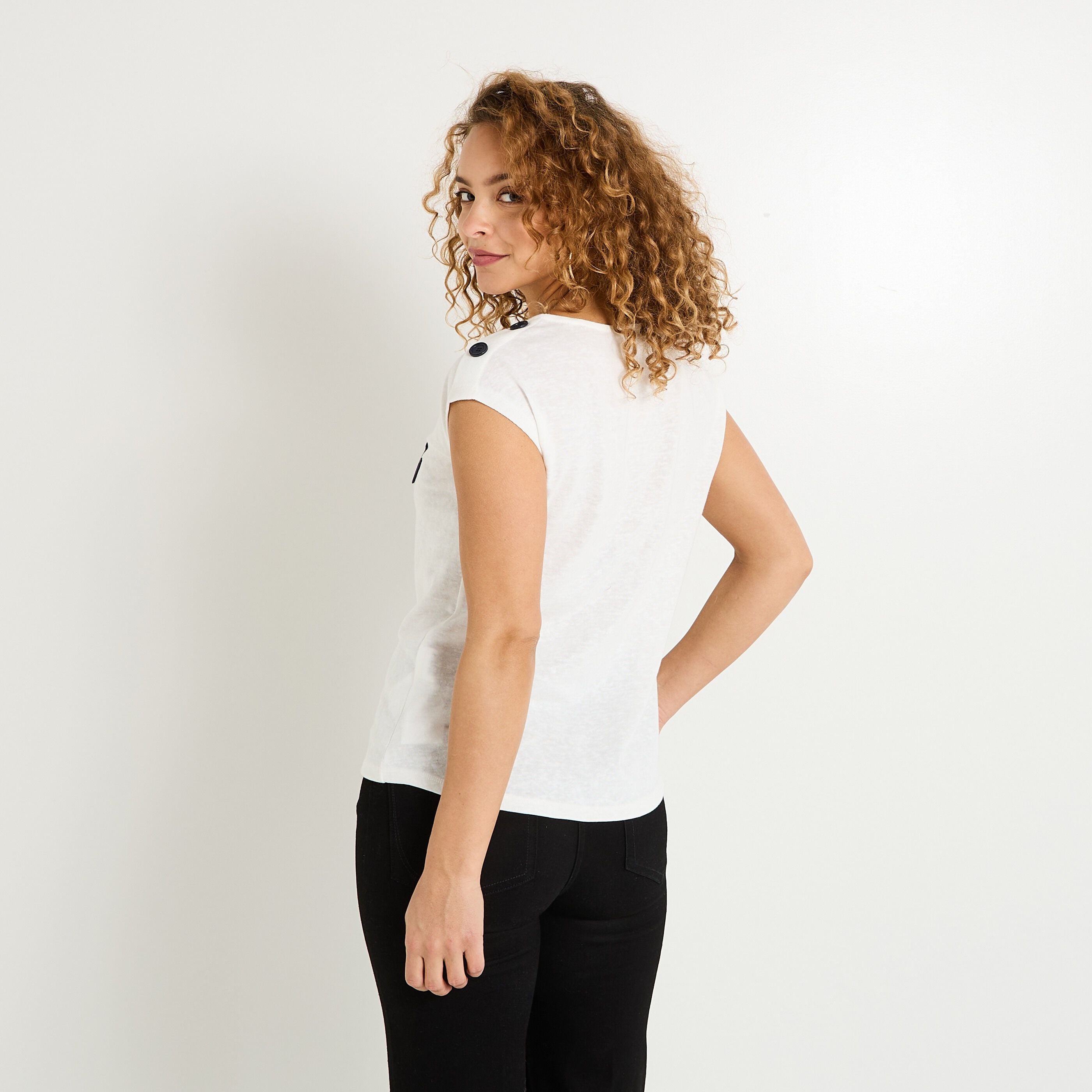 T-shirt col rond femme