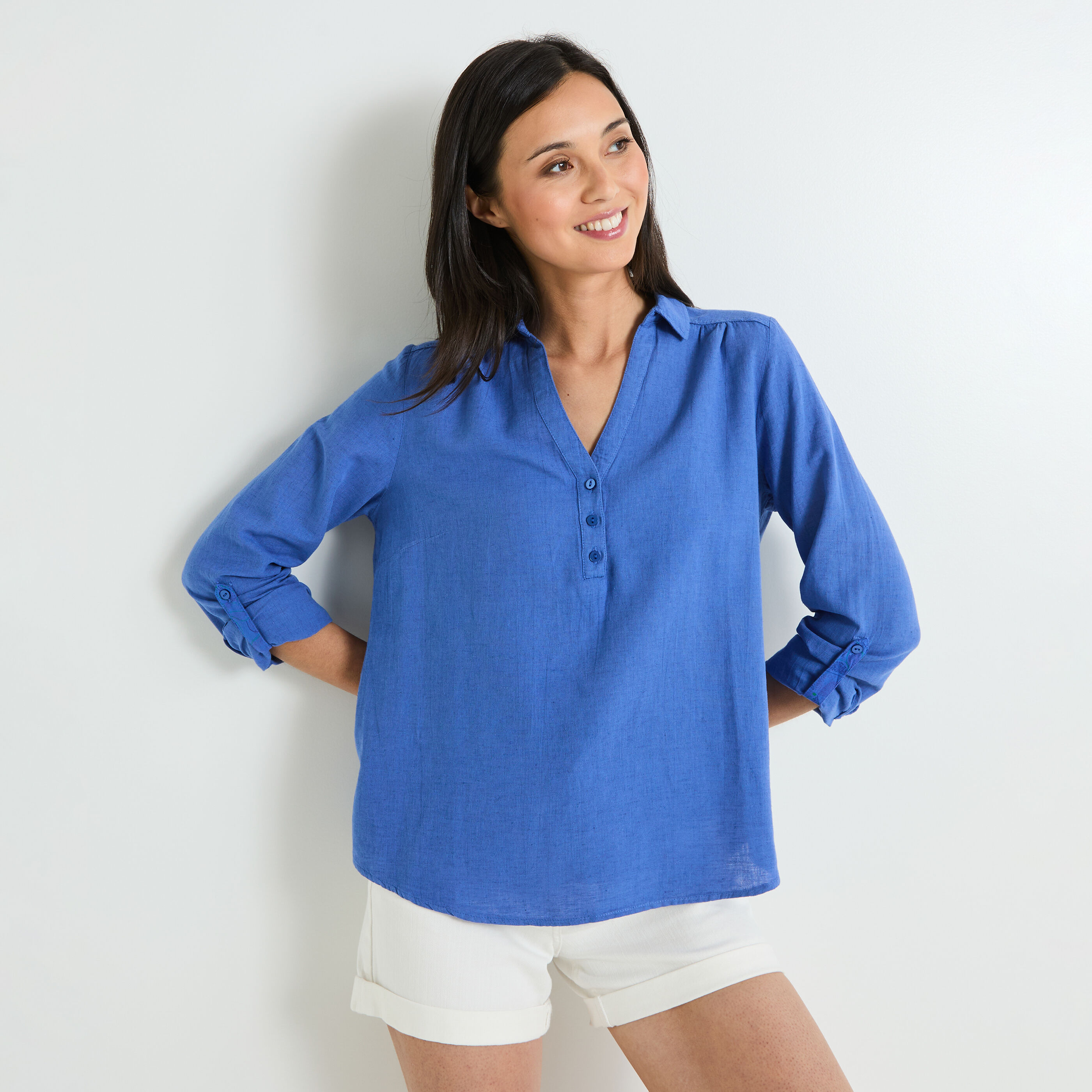 Blouse lin femme sale