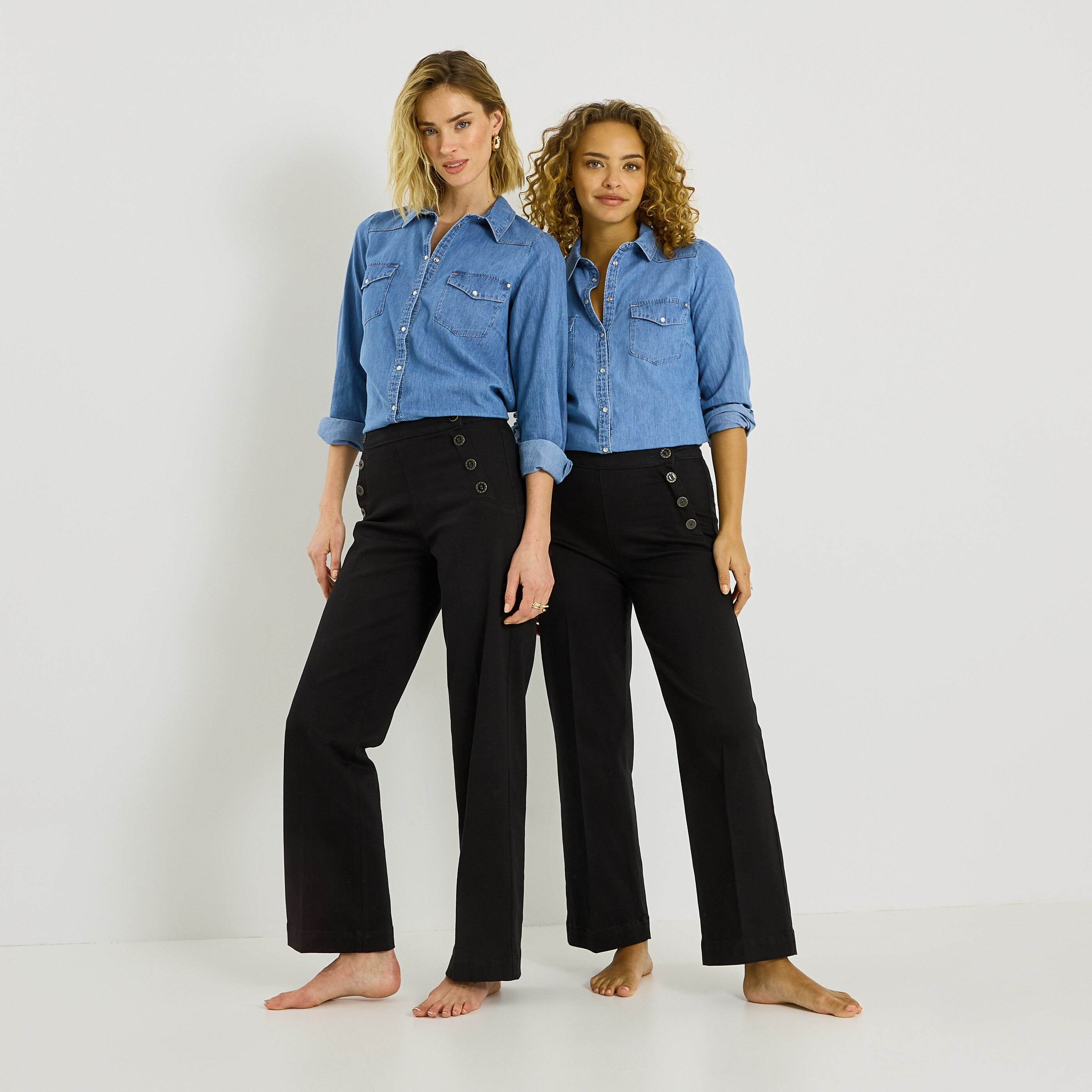 Jean flare TALL TPOMPON F02 femme