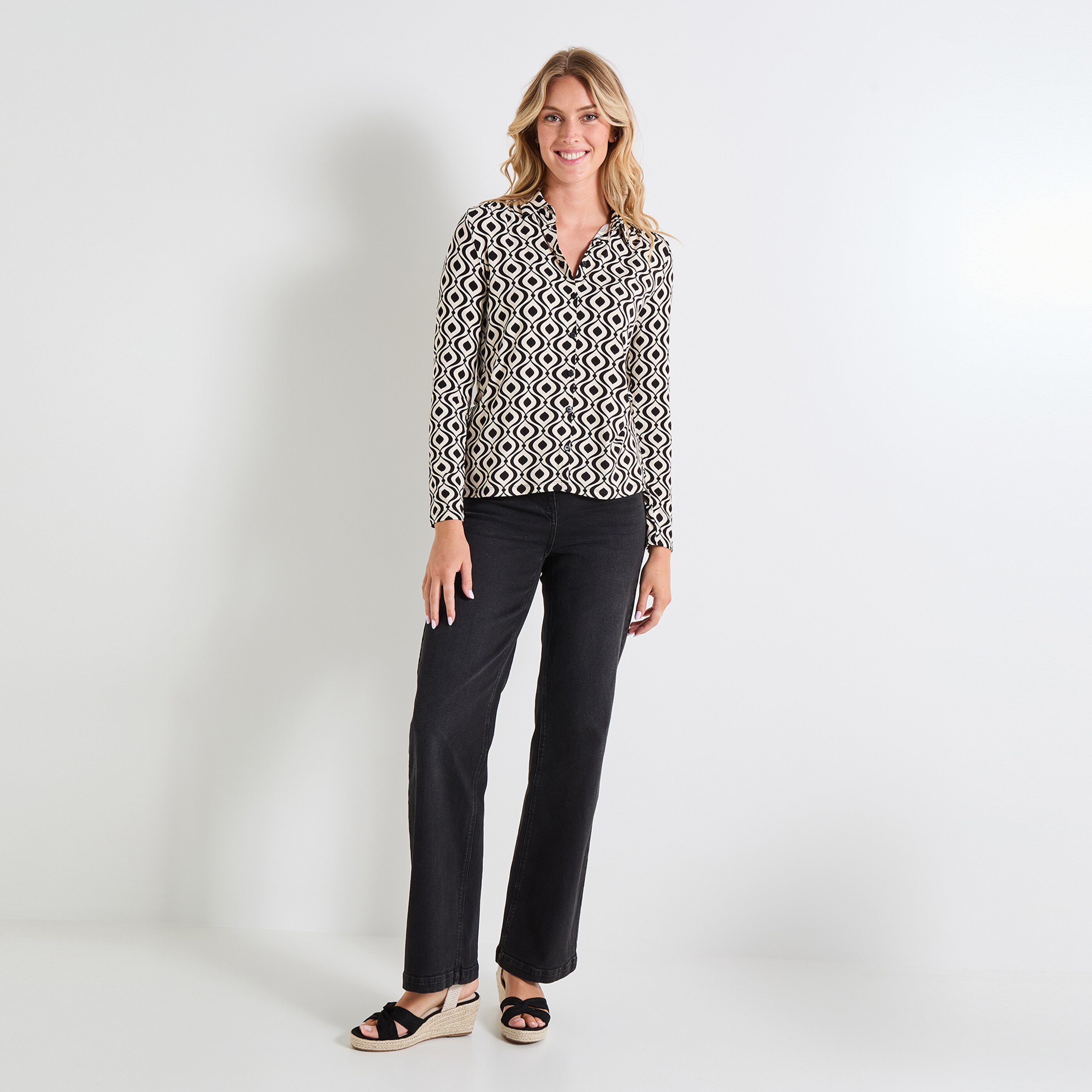 Chemisier manches longues femme