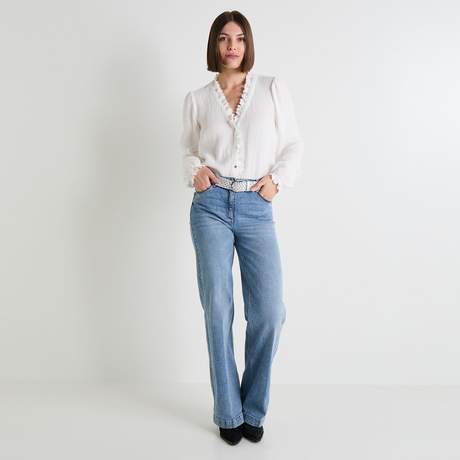 Chemise en gaze de coton femme