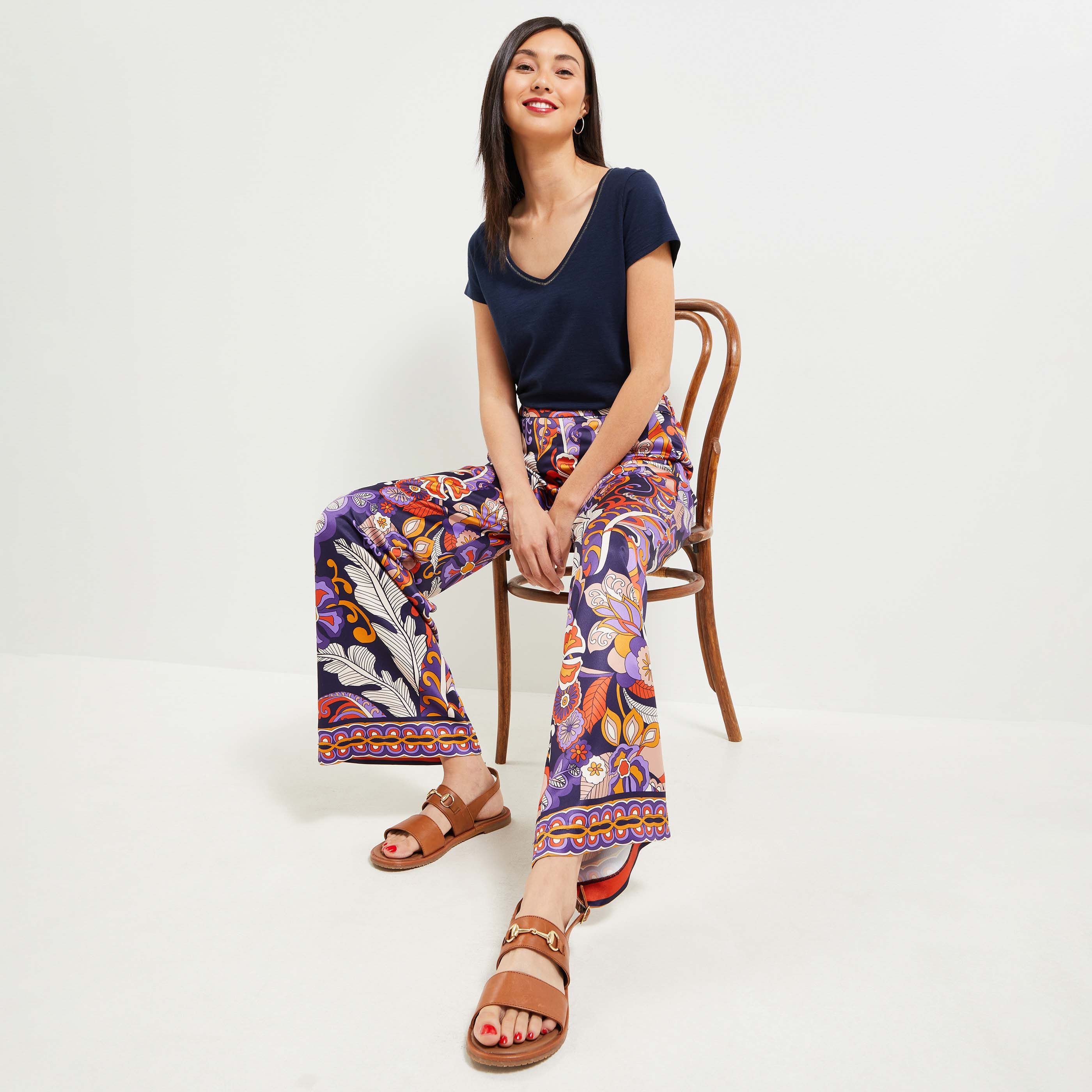 Pantalon satin femme Graindemalice