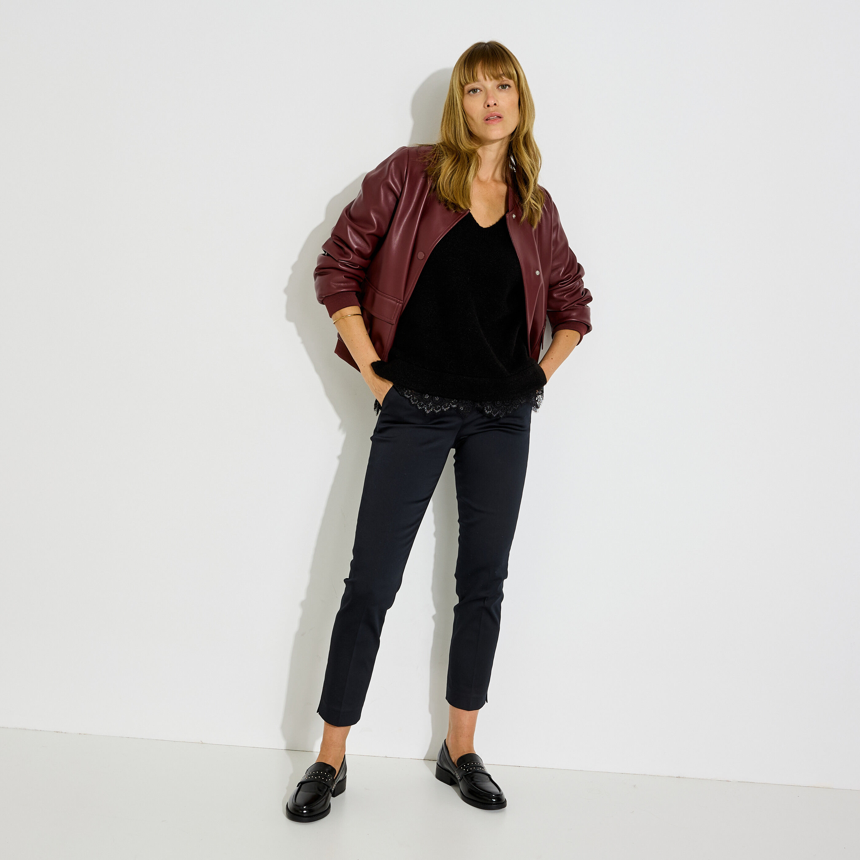 Pantalon cigarette femme