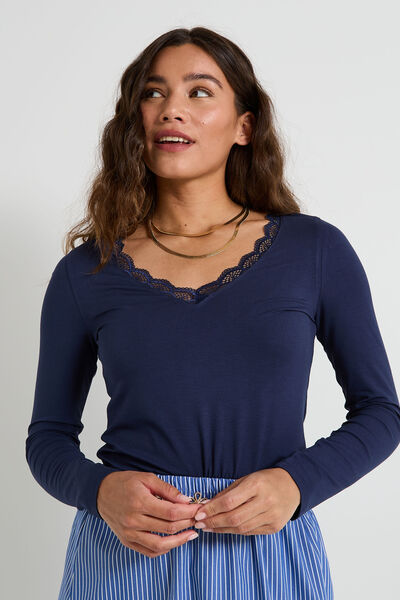 T-shirt col V femme