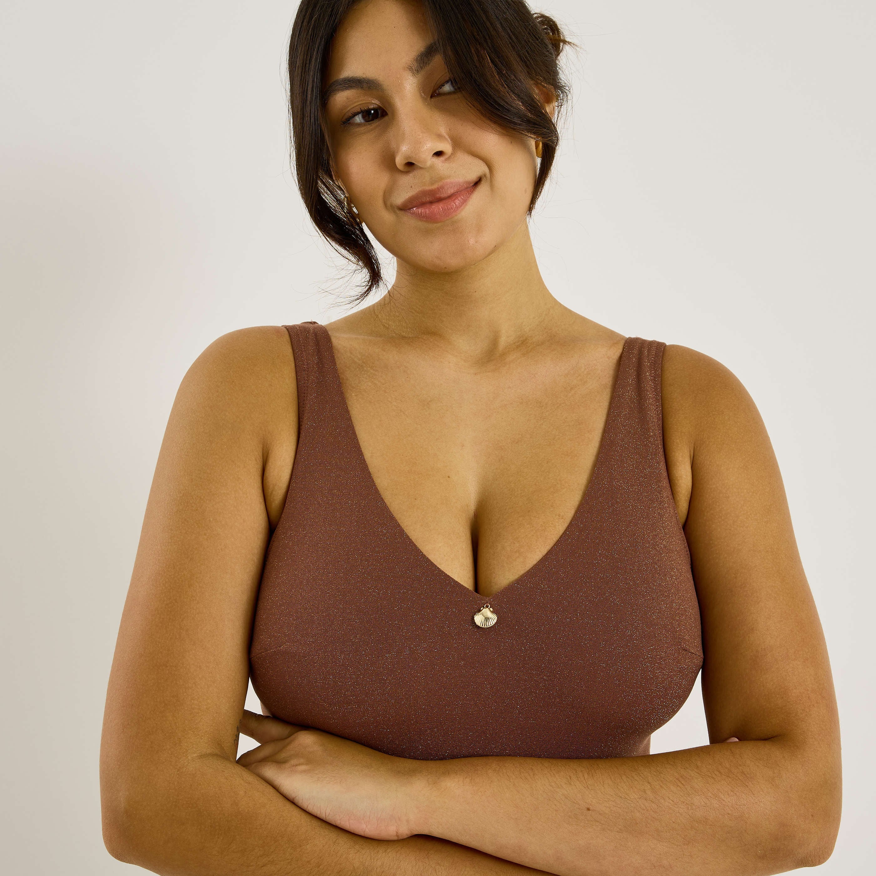 Maillot de bain 1 pi&egrave;ce brillant femme