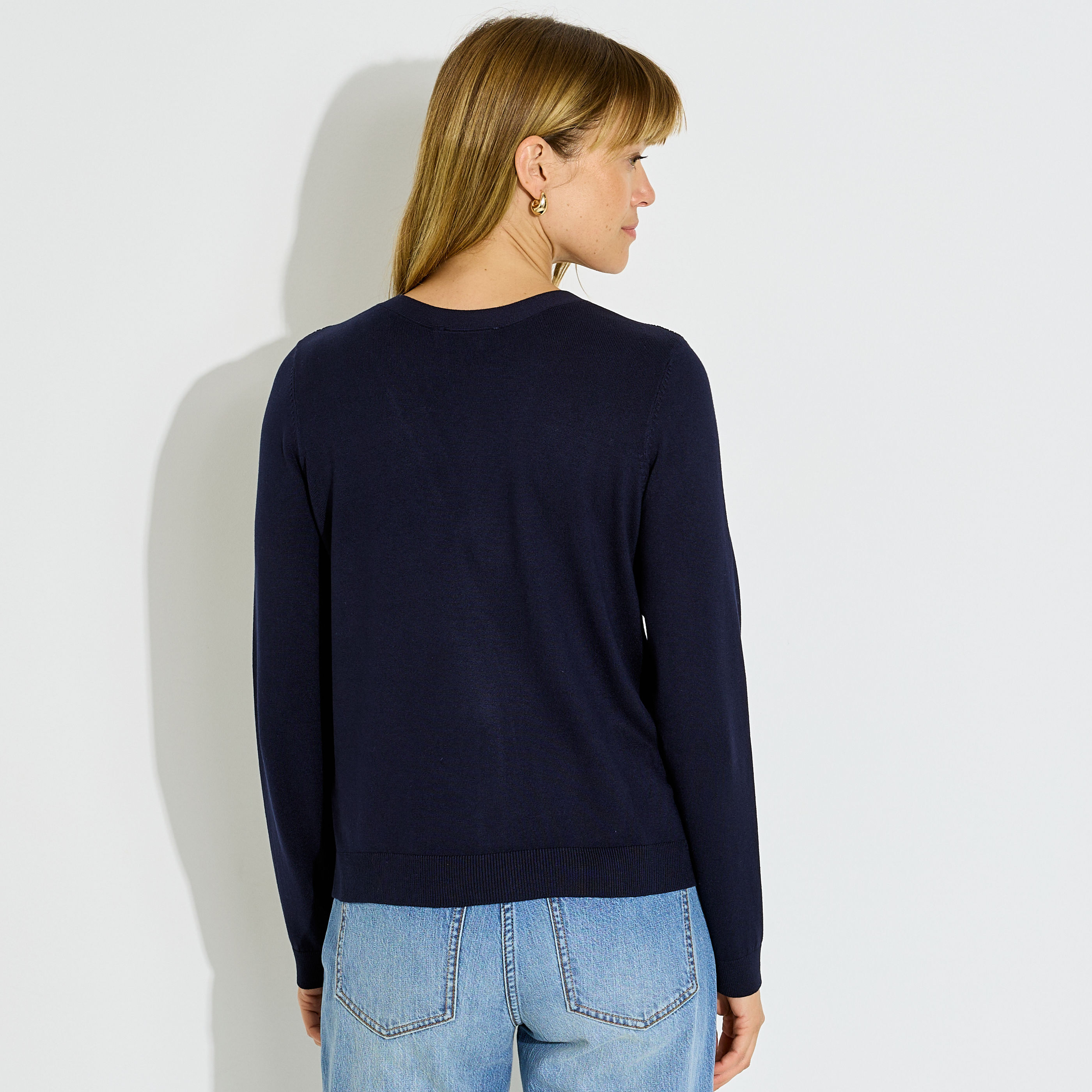 Gilet en maille fine femme