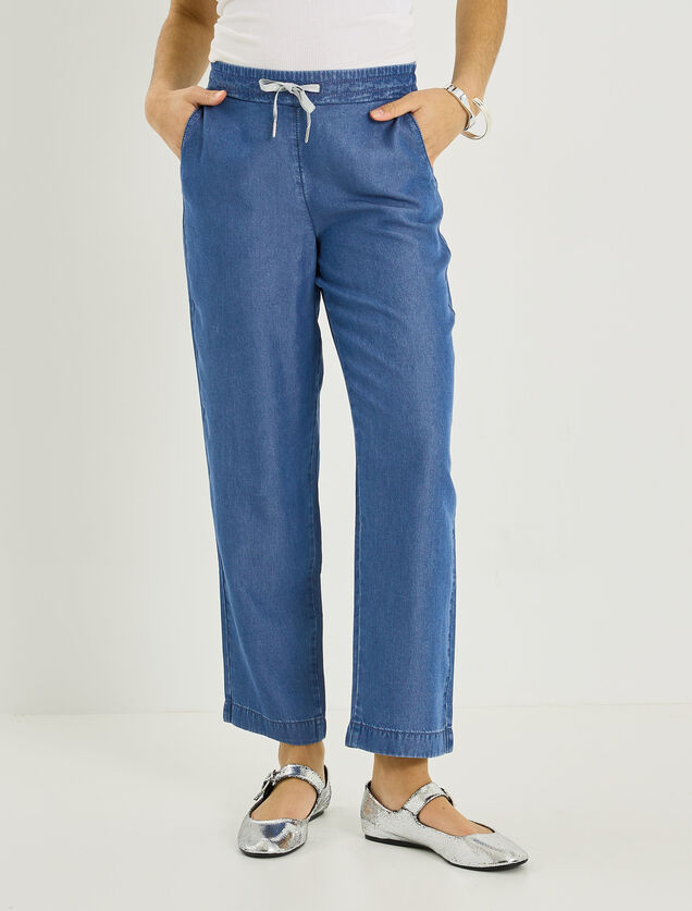 Pantalon large en lyocell femme