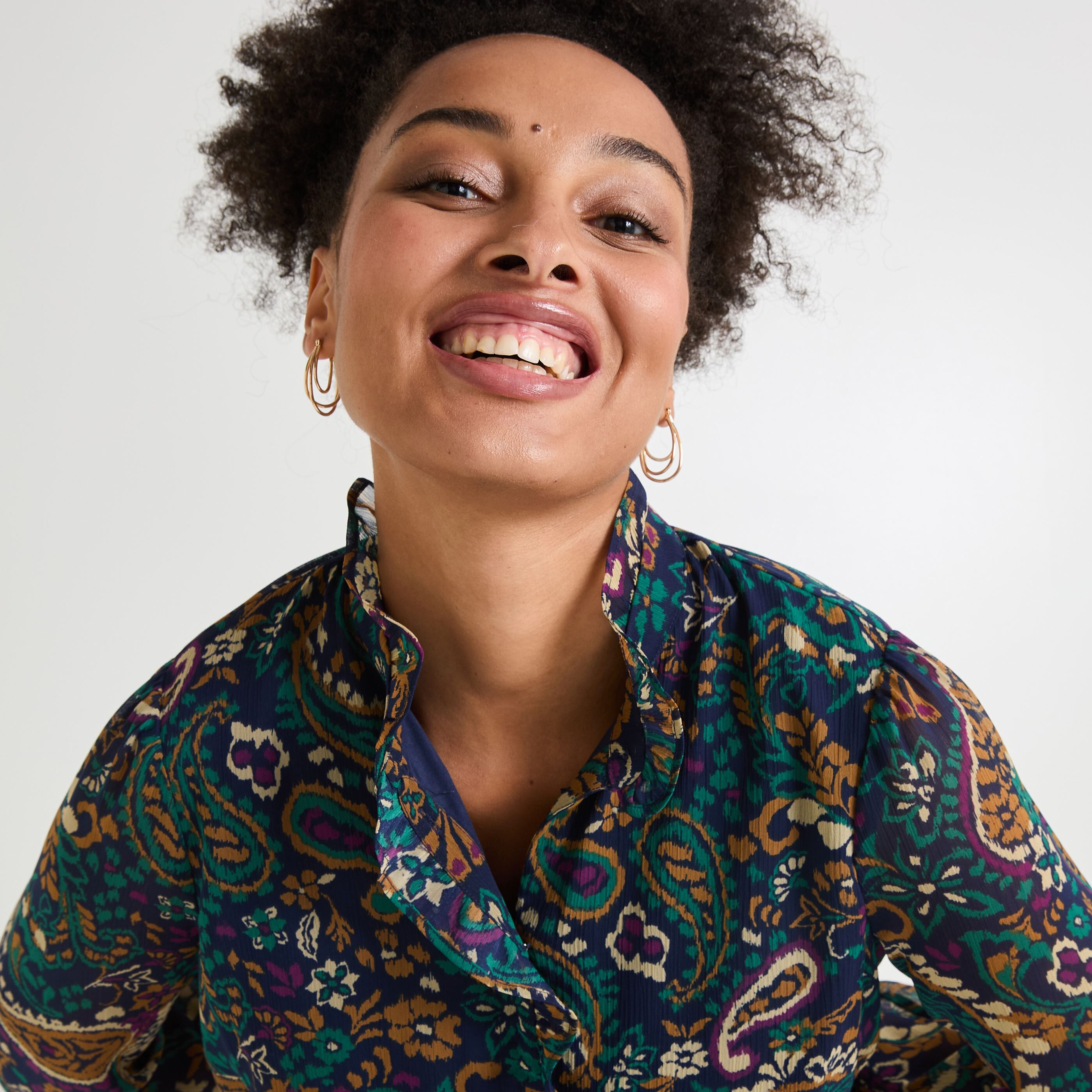 Chemise imprim&eacute;e femme