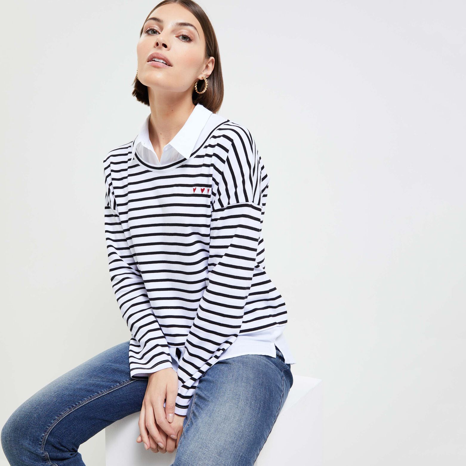 Tshirt 2 en 1 femme