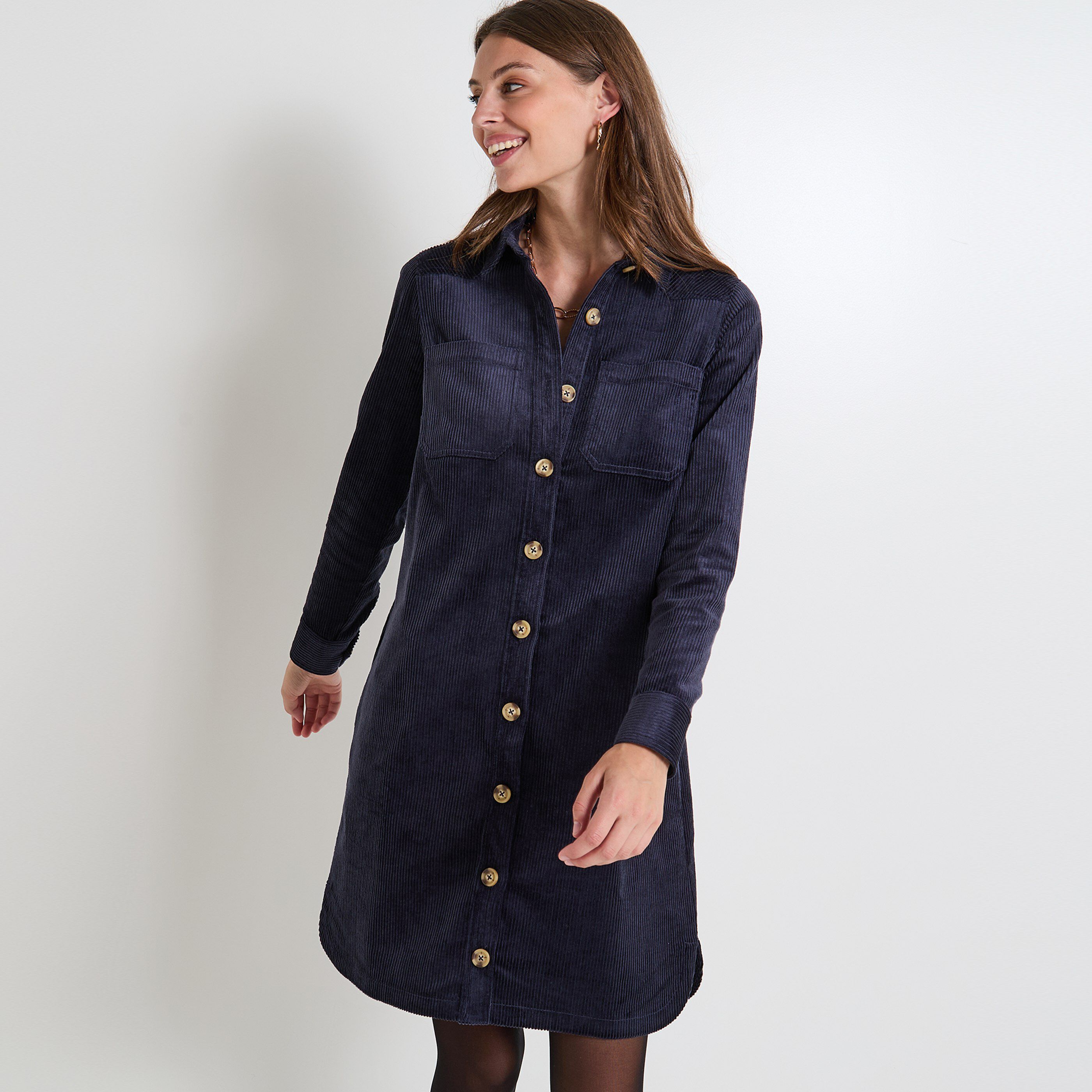 Robe velours femme MARINE Graindemalice
