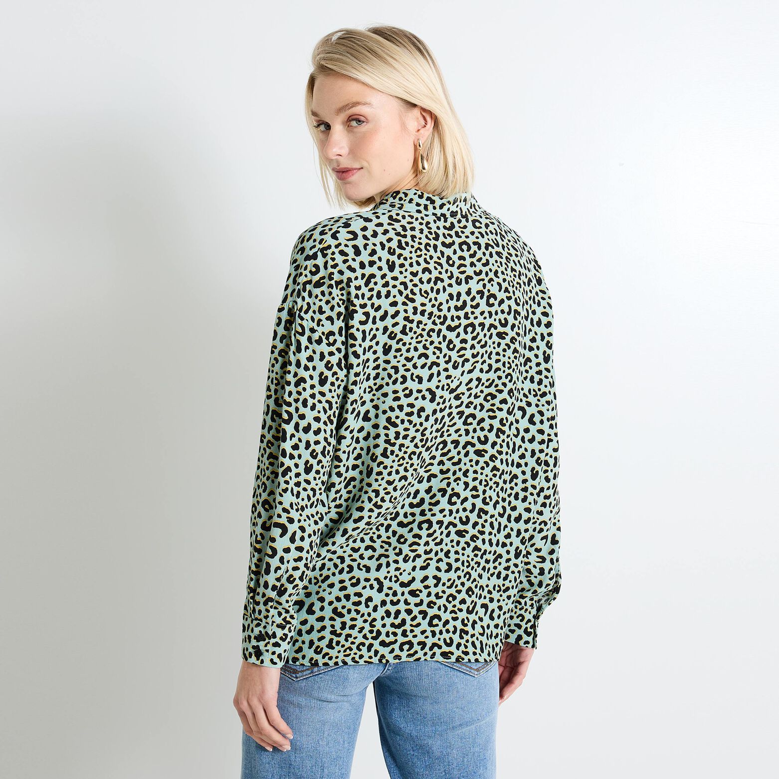 Chemise imprimé léopard femme