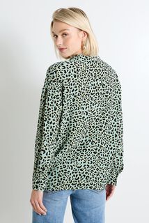 Chemise imprimé léopard femme