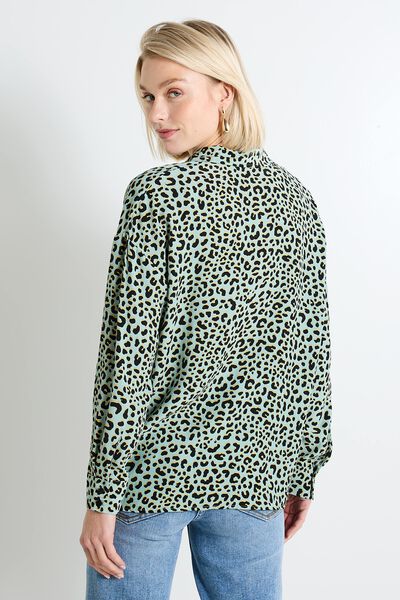 Chemise imprimé léopard femme