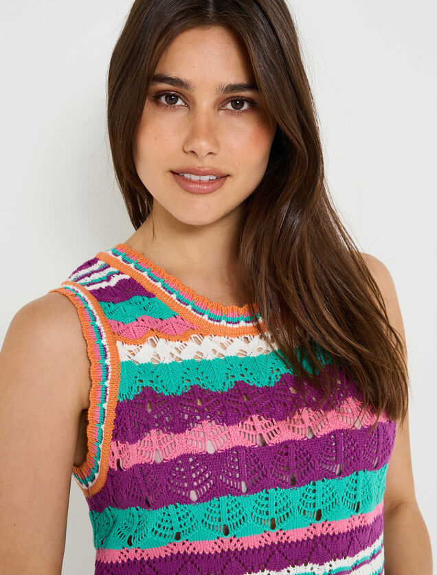 Pull sans manches femme