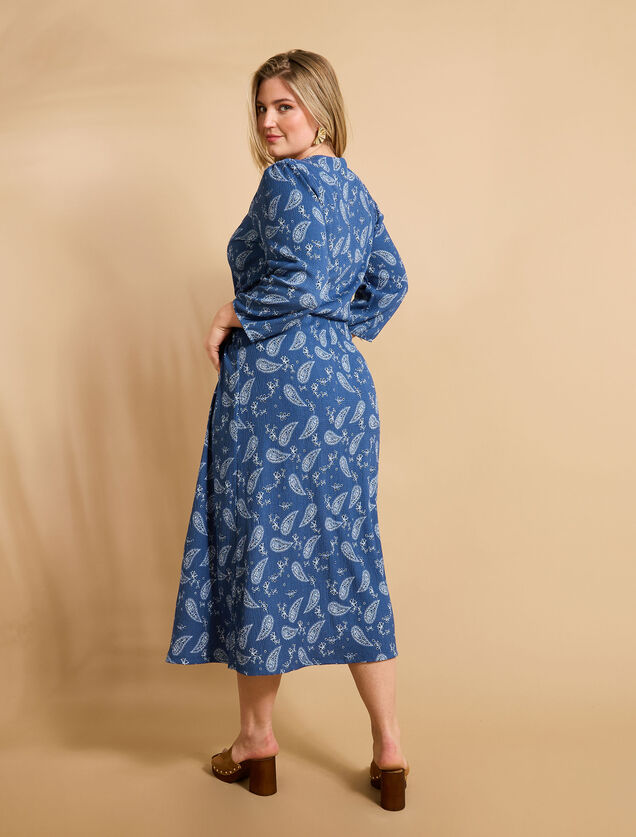 Robe en maille imprimée femme