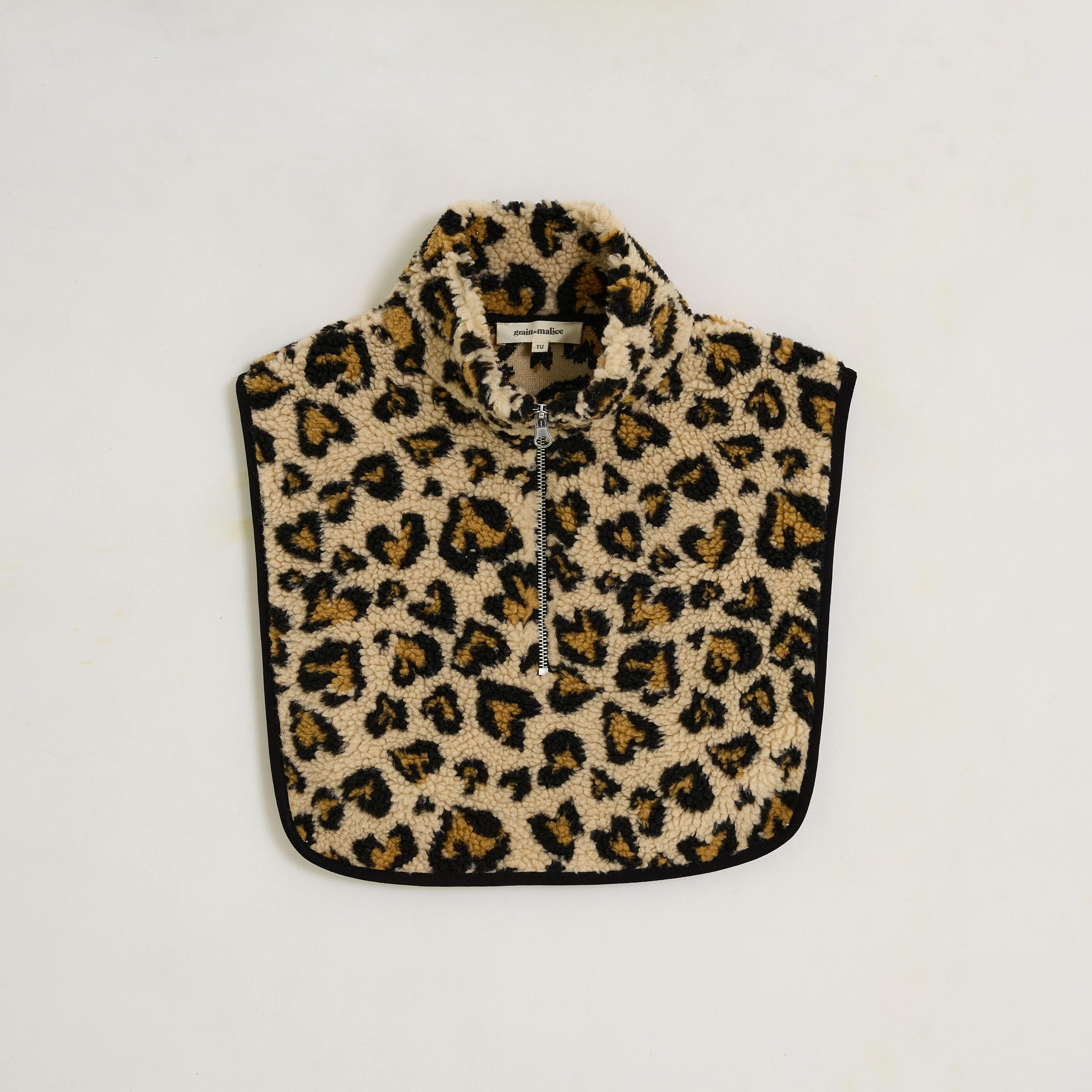Col zipp&eacute; imprim&eacute; l&eacute;opard femme