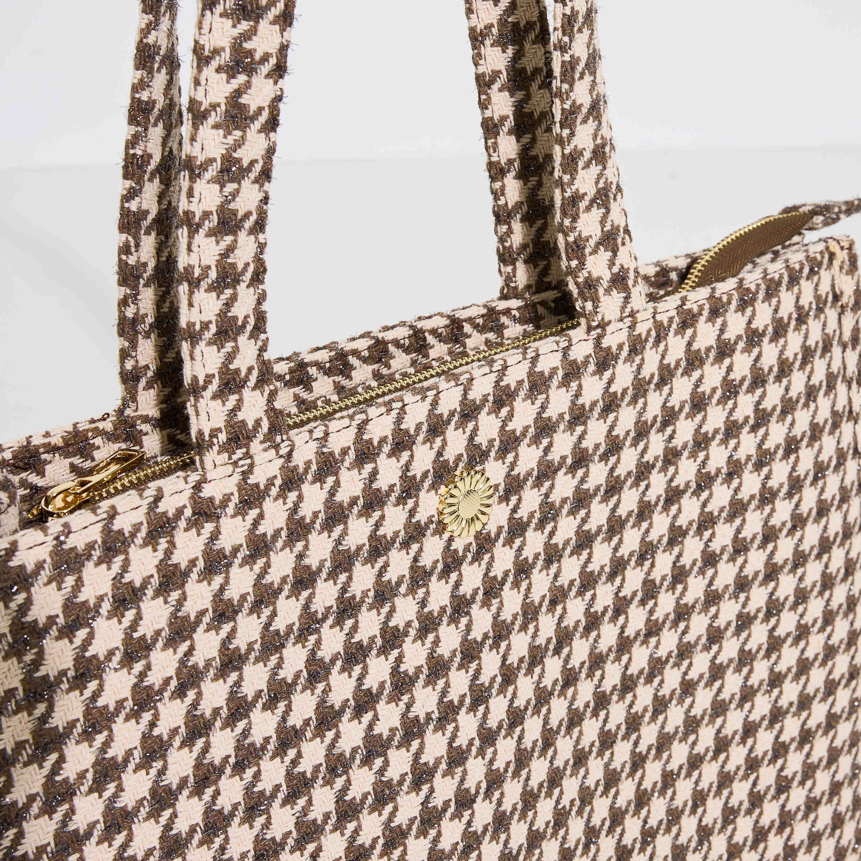 Grand sac cabas en tweed femme