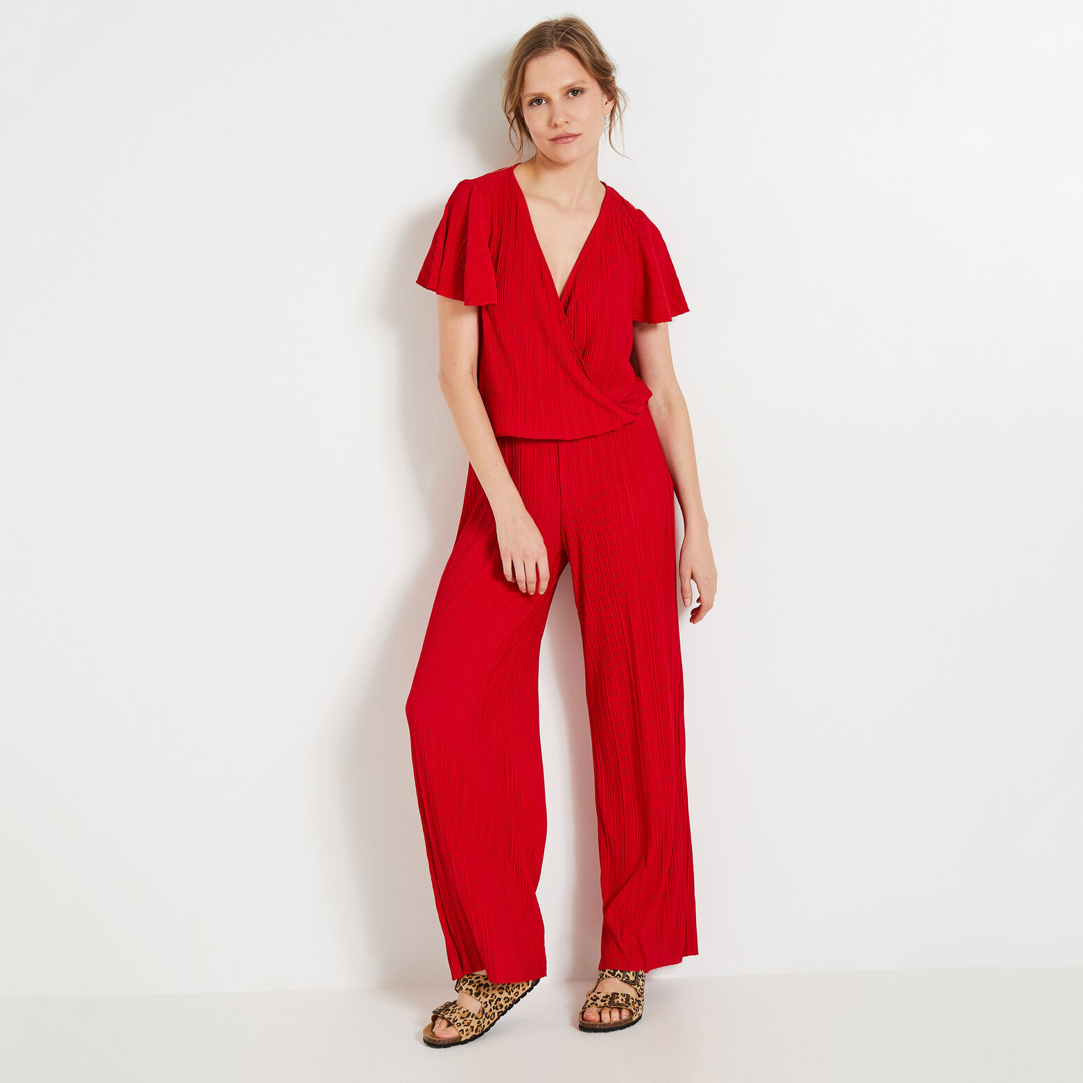 Combinaison maille froissée femme