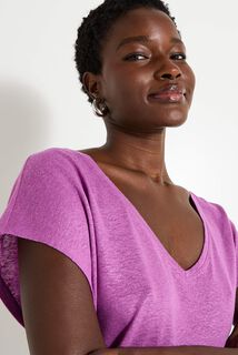 T-shirt en lin mélangé femme
