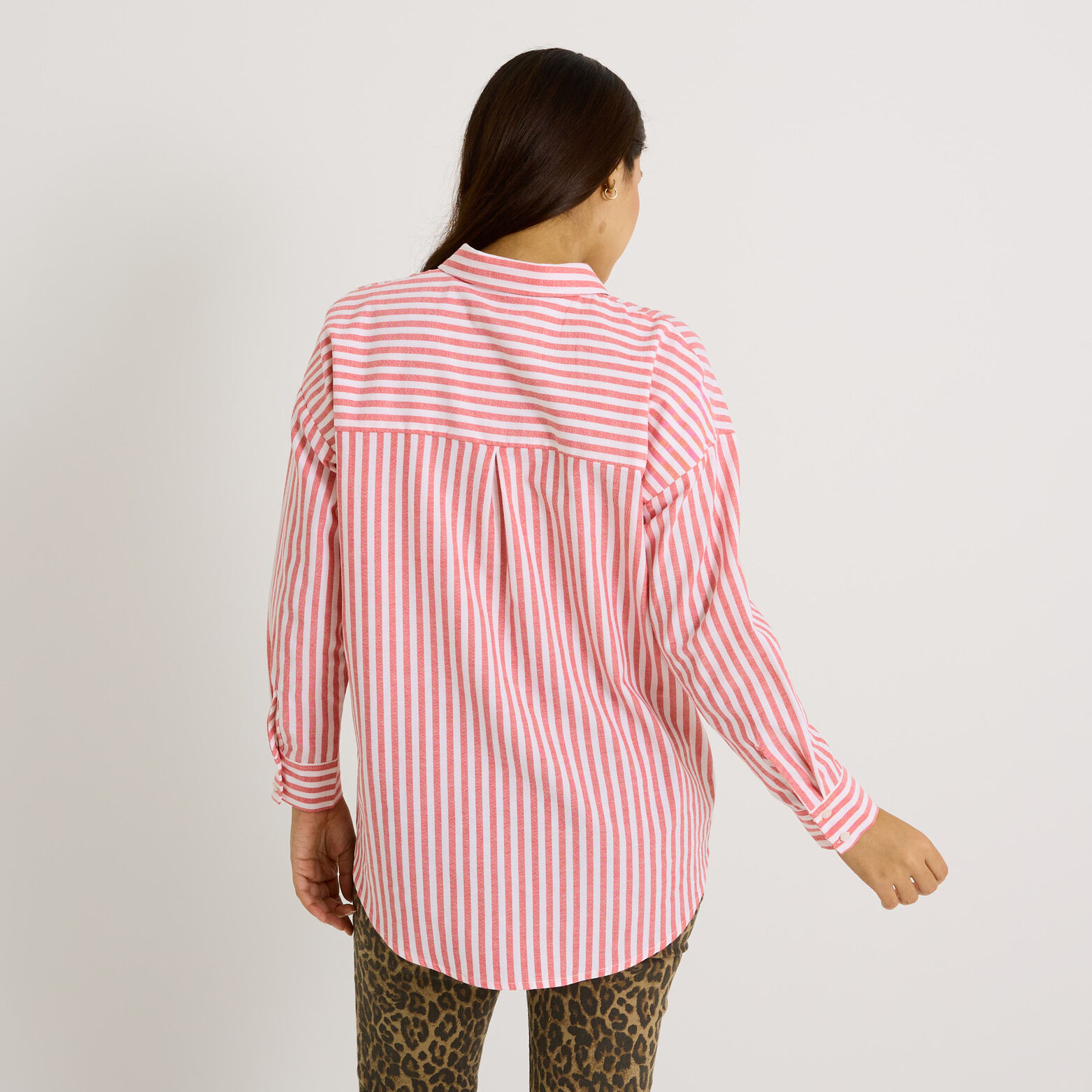 Chemise oversize rayée femme