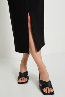 Jupe crayon longue fendue femme