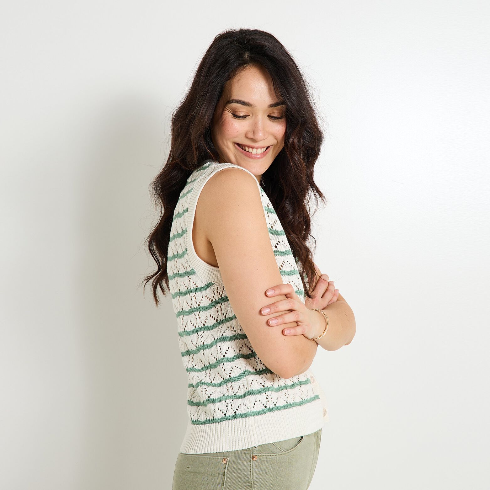 Gilet manches courtes femme