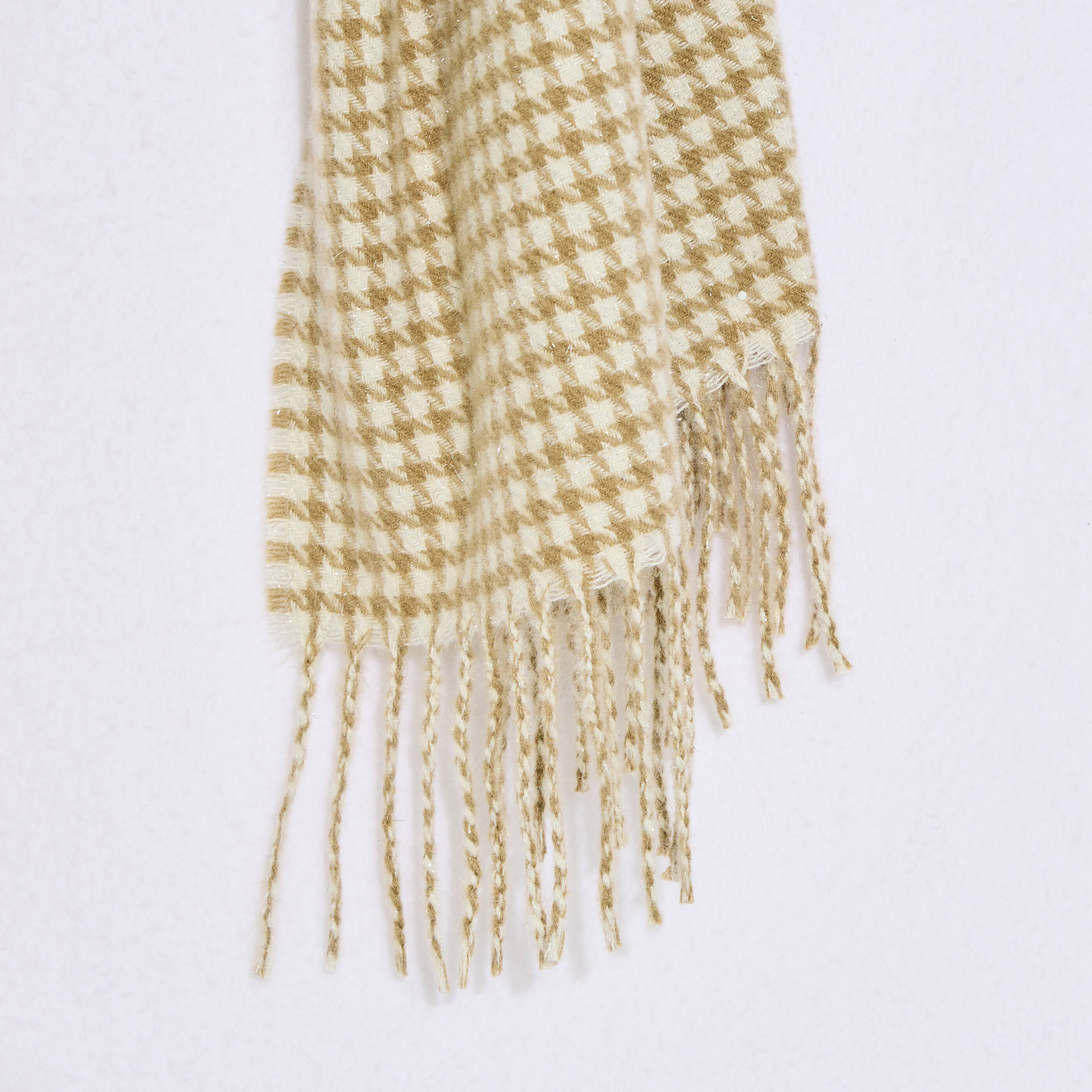 Echarpe motif pied-de-poule femme