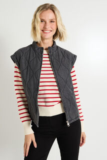 Veste matelassée manches amovibles femme