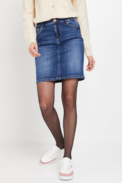 Jupe en jean droite femme
